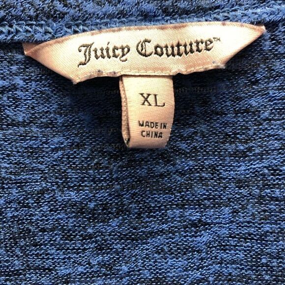 Juicy Couture Extra Large (XL) Blue Black Rhinestone Tank - Picture 3 of 4